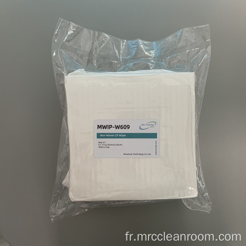 MWIP-W609 68GSM WHITE NON VILLOSE POLOSESTER LINGES